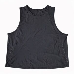Lululemon Black Perforated Athletic Tank Top Dri-Fit Workout Size M